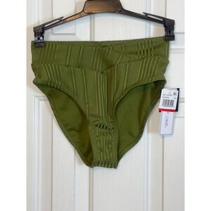Salt & Cove Olive Green‎ Ribbed High Waist Bikini Bottom XS